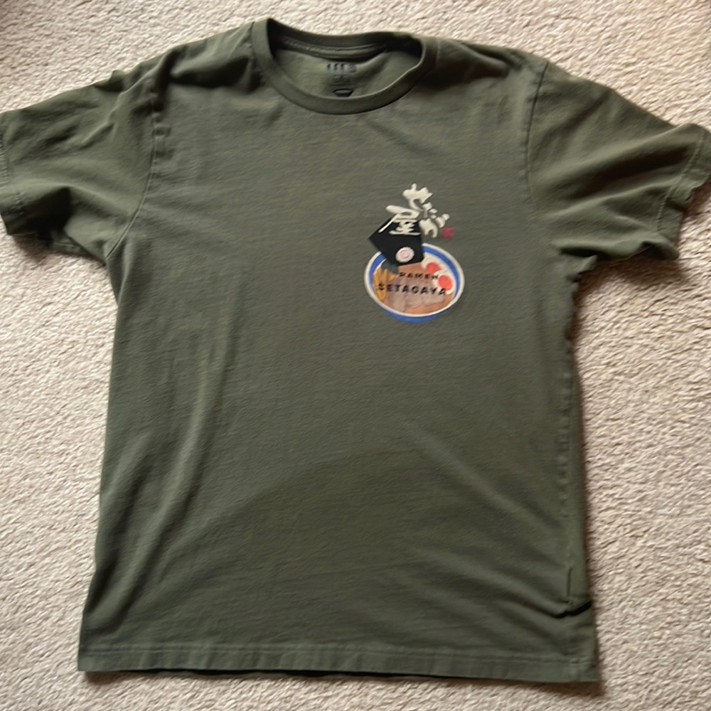 Uniqlo - Size Medium - Ramen Setagaya - Olive Green TShirt
